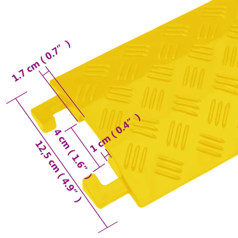 Produktbild för Kabelbryggor 4 st 98,5 cm gul