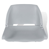 Produktbild för Båtstol vikbar utan dyna grå 48x51x41 cm