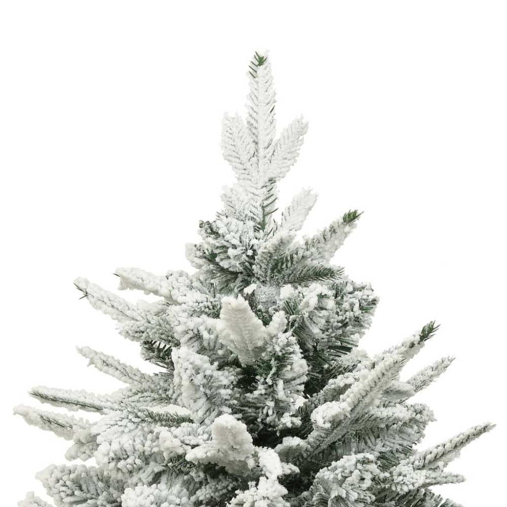 Produktbild för Plastgran med snö grön 210 cm PVC&PE