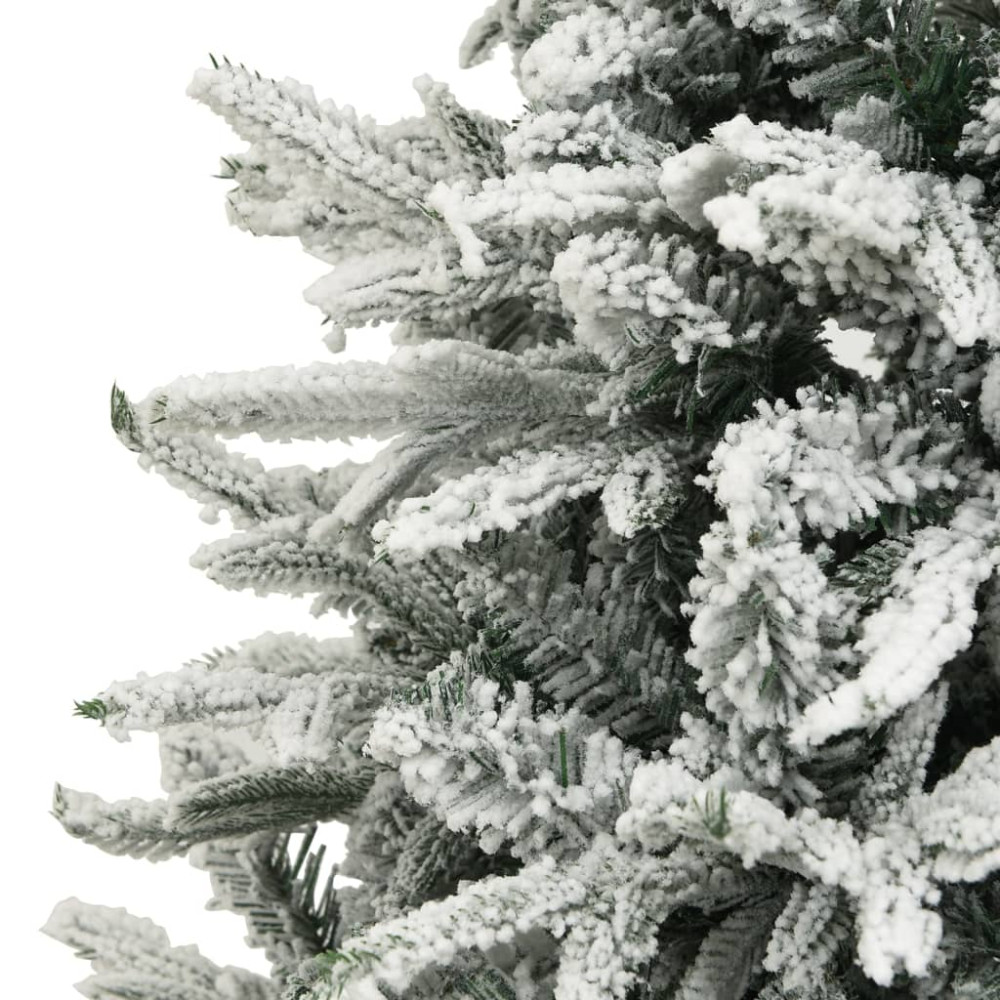 Produktbild för Plastgran med snö grön 210 cm PVC&PE