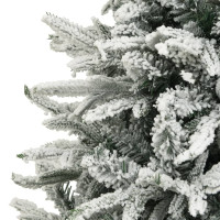 Produktbild för Plastgran med snö grön 210 cm PVC&PE