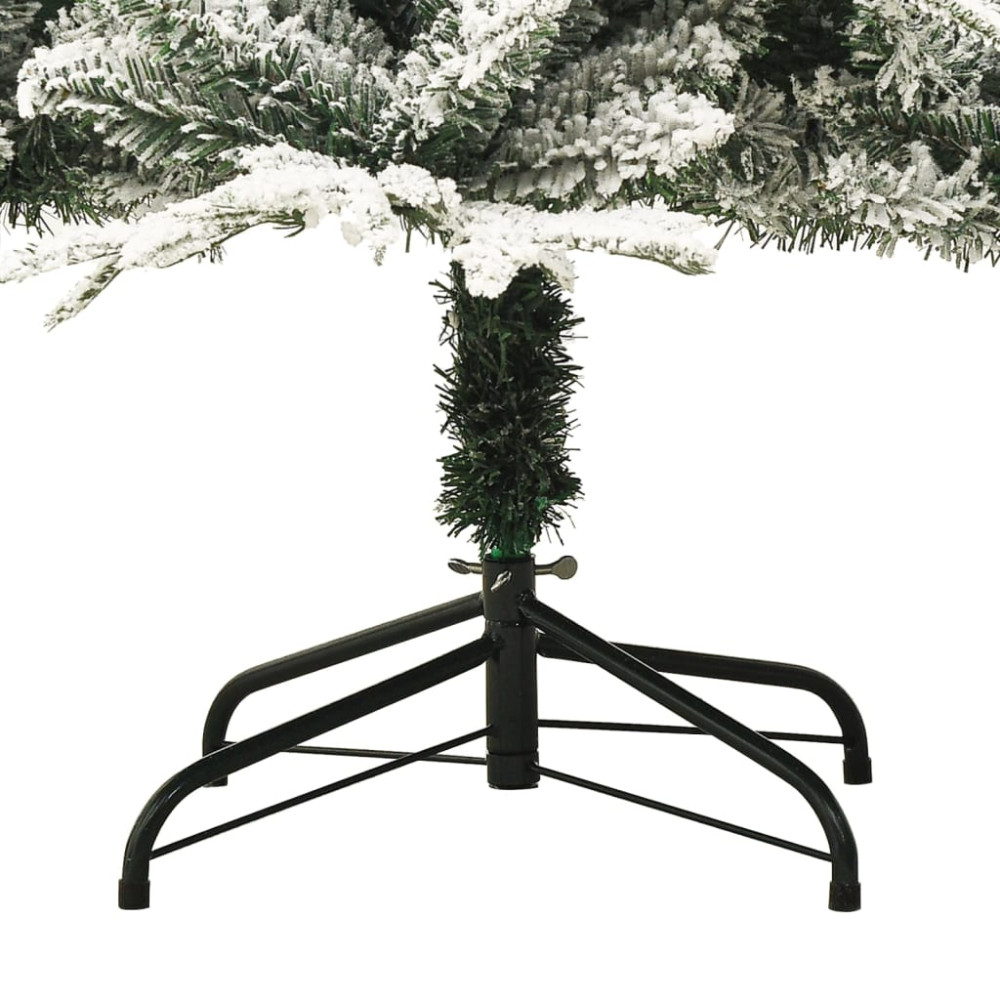 Produktbild för Plastgran med snö grön 210 cm PVC&PE