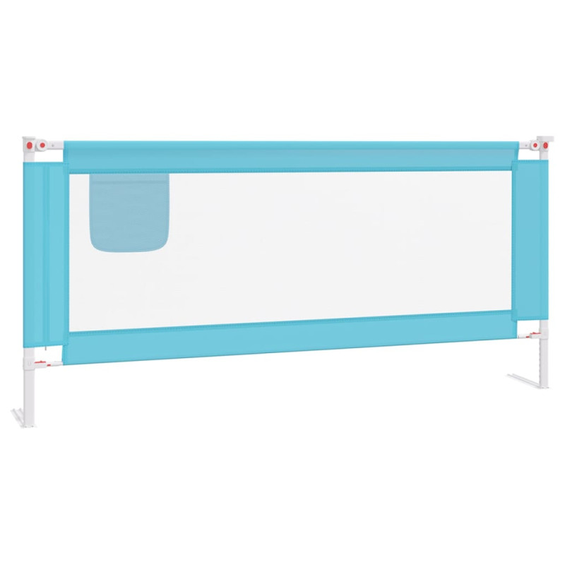 Produktbild för Sängskena för barn blå 200x25 cm tyg