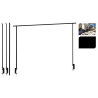 Produktbild för ProGarden Stång för matbord med bordsklämma metall svart