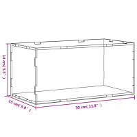 Produktbild för Akryllåda transparent 30x15x14 cm