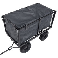 Miniatyr av produktbild för Innerfoder till trädgårdsvagn mörkgrå 81x41x40 cm tyg