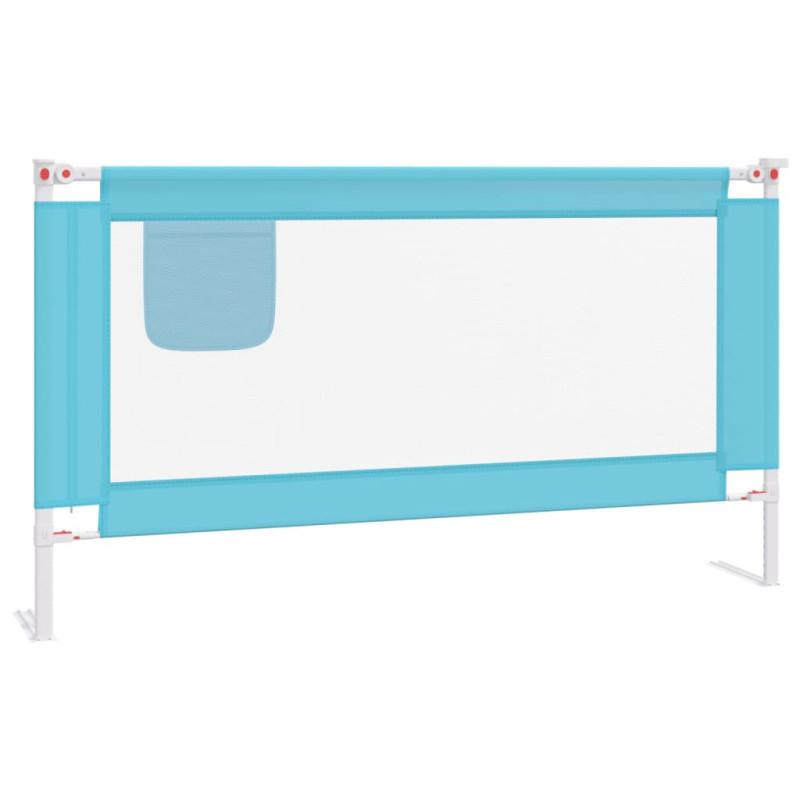 Produktbild för Sängskena för barn blå 150x25 cm tyg