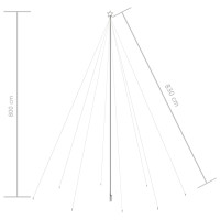 Produktbild för Julgran LED inomhus/utomhus 1300 lysdioder 8 m