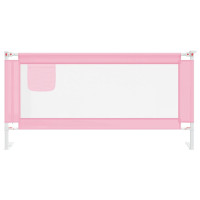 Miniatyr av produktbild för Sängskena för barn rosa 180x25 cm tyg