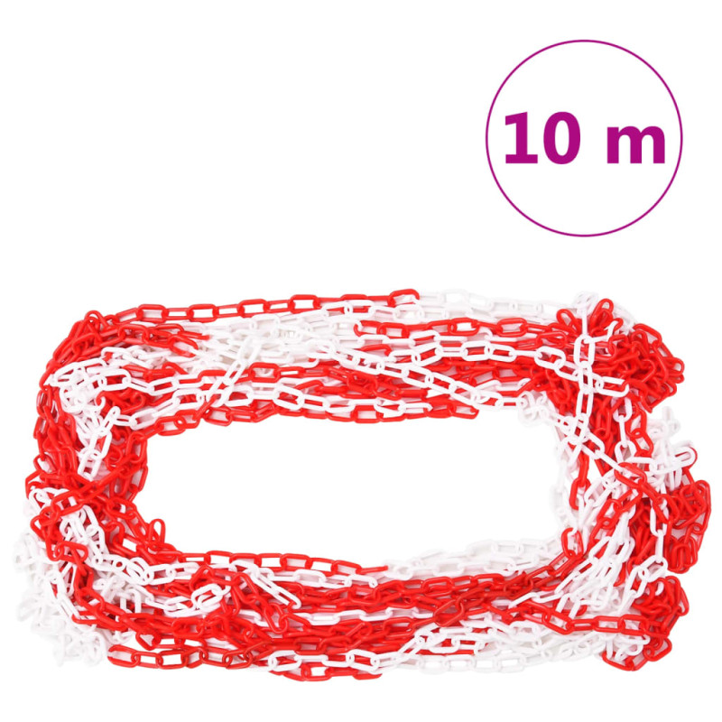 Produktbild för Trafikkoner med 10 m kedja röd och vit