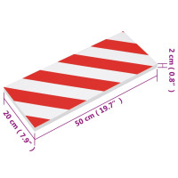 Miniatyr av produktbild för Väggskydd 6 st röd och vit 50x20x2 cm EVA Foam