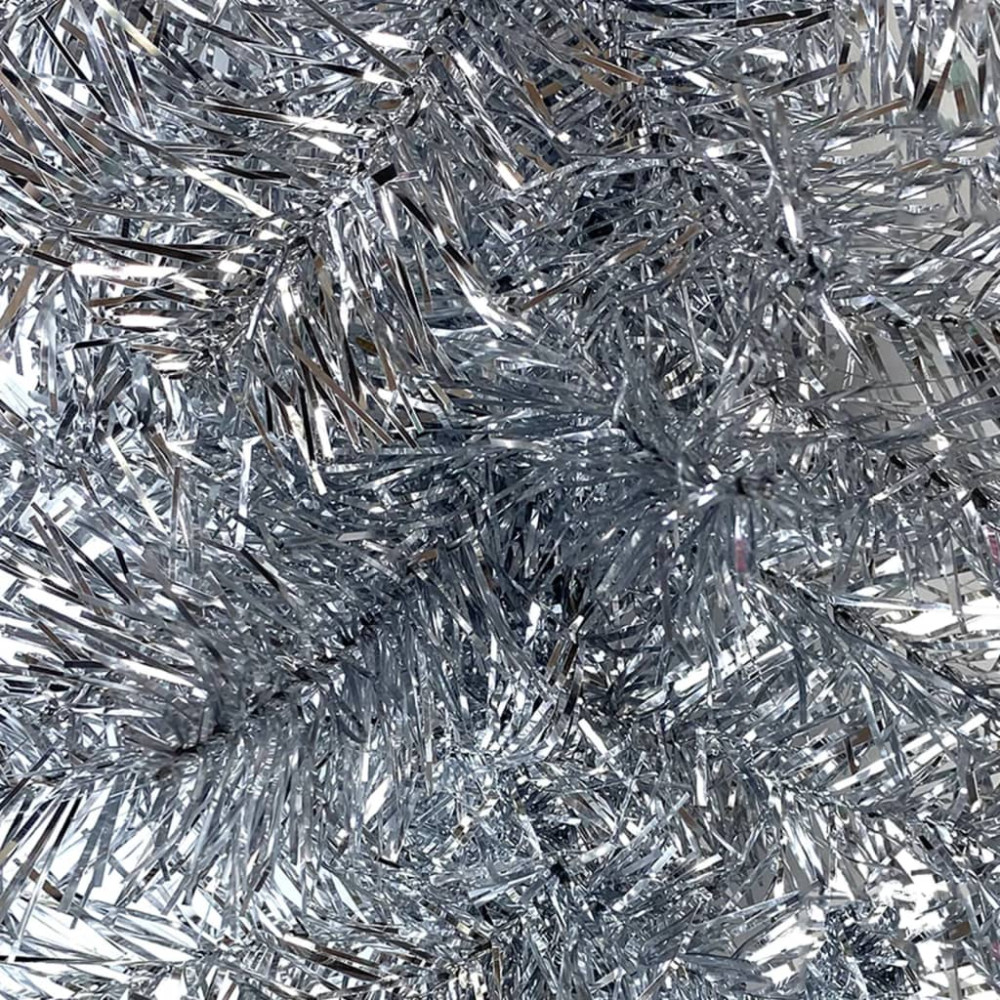 Produktbild för Julgirlang med LED-lampor 10 m silver