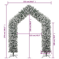 Produktbild för Julgransbåge med snö 270 cm