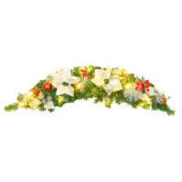 Produktbild för Julbåge med LED grön 90 cm PVC