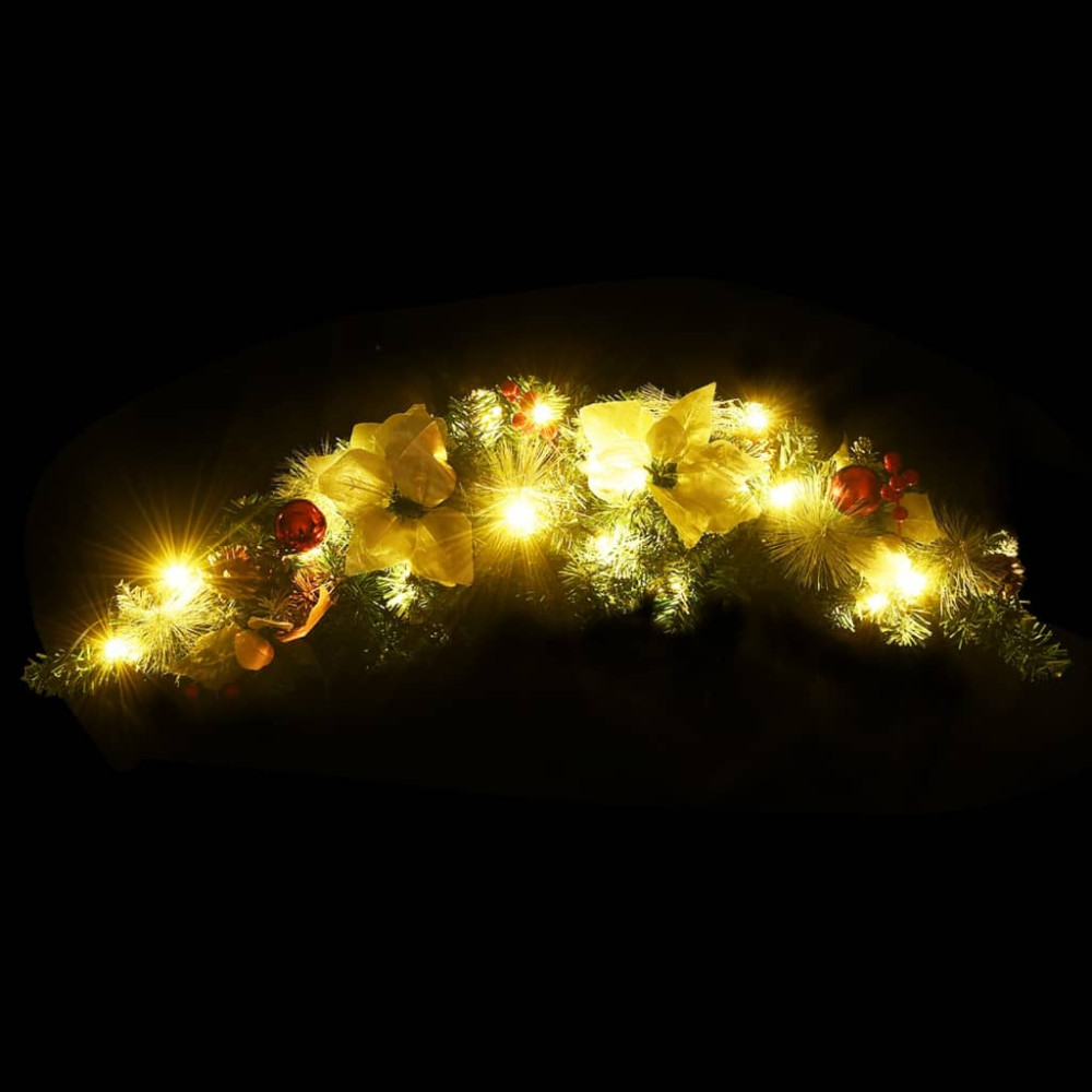 Produktbild för Julbåge med LED grön 90 cm PVC