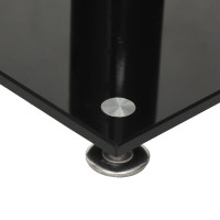 Miniatyr av produktbild för Stativ för högtalare 2 st härdat glas 1-pelarmodell svart
