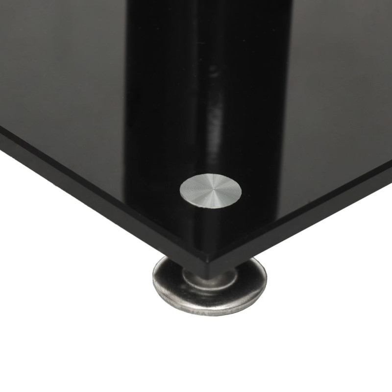 Produktbild för Stativ för högtalare 2 st härdat glas 1-pelarmodell svart