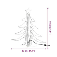 Produktbild för Hopfällbar julgran ljusslinga med LED varmvit 87x87x93 cm