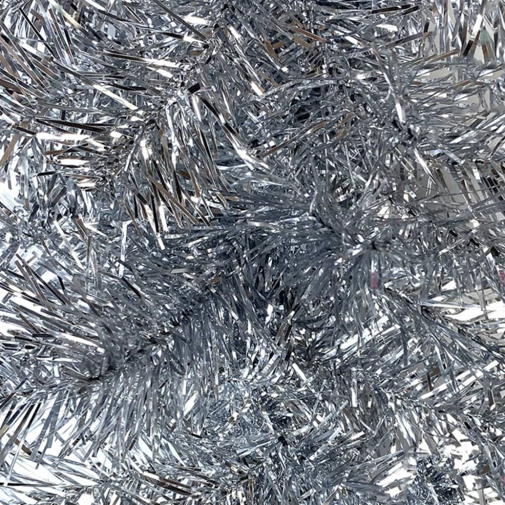Produktbild för Julgirlang med LED-lampor 20 m silver