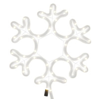 Produktbild för Snöflinga ljusslinga med LED 2 st varmvit 27x27 cm