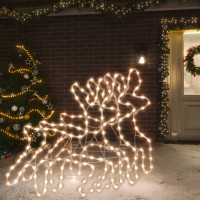 Produktbild för Renfigur 3 st ljusslinga med LED varmvit 57x55x4,5 cm