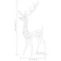 Produktbild för Juldekorationer ren akryl 2st 120cm flerfärgad