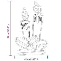 Produktbild för Juldekoration ljus-figurer 2 st med 144 LEDs 70x42 cm