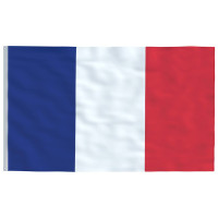 Miniatyr av produktbild för Frankrikes flagga och flaggstång 6,23 m aluminium