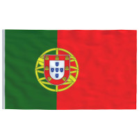 Produktbild för Portugals flagga och flaggstång 5,5 m aluminium