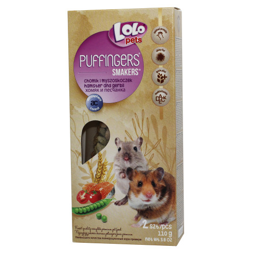 LoLo Pets Hamster/Gerbilkräcker Puffingers Lolopets 100g