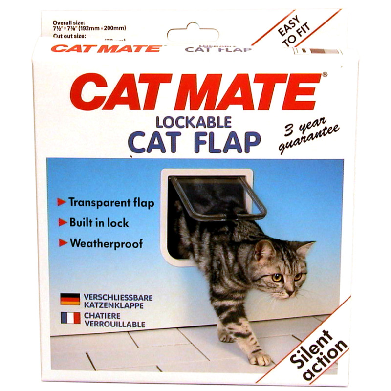 Produktbild för Kattdörr CatMate 2-vägs Vit 192x200mm