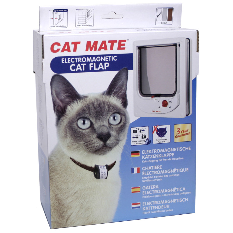 Produktbild för Kattdörr CatMate Nyckel 4-vägs Vit 195x242mm