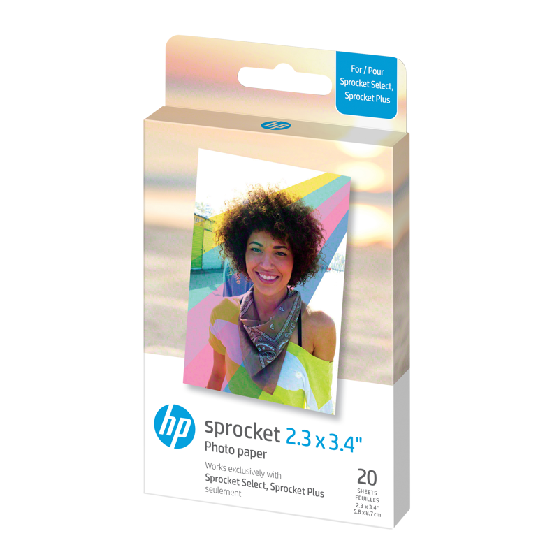Produktbild för HP Sprocket Zink Paper Select 20 Pack 2,3x3,4"
