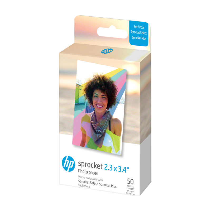 Produktbild för HP Sprocket Zink Paper Select 50 Pack 2,3x3,4"