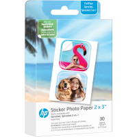 Miniatyr av produktbild för HP Sprocket Zink paper Luna 30-pack 2x3" pre-cut 1,3x1,3 sticker