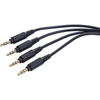 Miniatyr av produktbild för Saramonic Cable SR-C2019 Dual 3.5mm TRS Male to Four 3.5mm TRS Male Cable