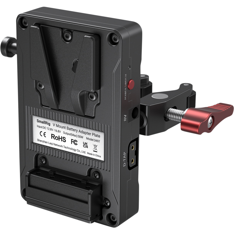 Produktbild för SmallRig 3497 Battery Adapter Plate V-Mount (Basic Version) with Super Clamp Mount
