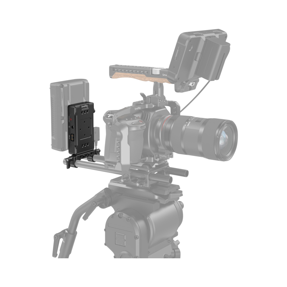 Produktbild för SmallRig 3498 Battery Adapter Plate V-Mount (Basic Version) with Dual Rod Clamp