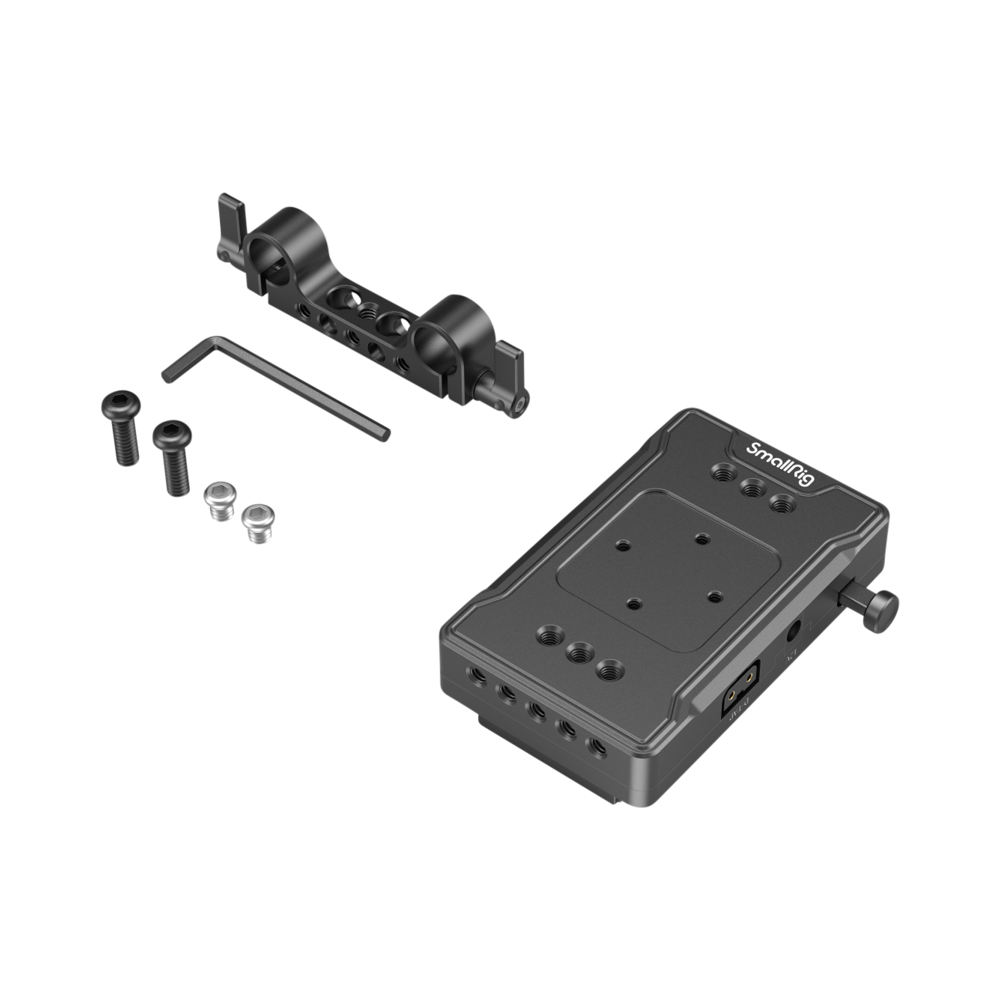 Produktbild för SmallRig 3498 Battery Adapter Plate V-Mount (Basic Version) with Dual Rod Clamp