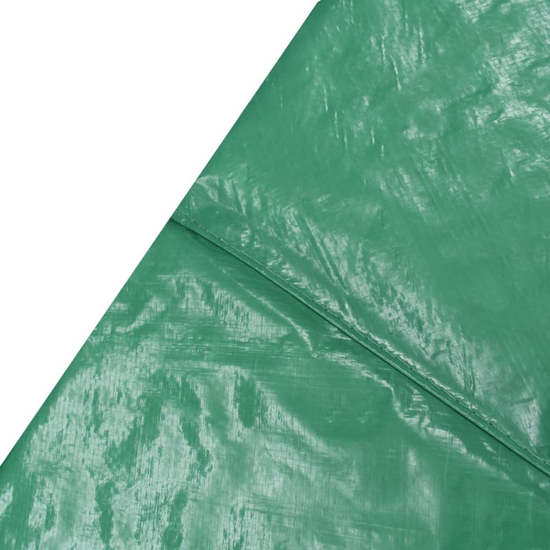 Produktbild för Kantskydd PE grön för 10 fot/3,05 m rund studsmatta