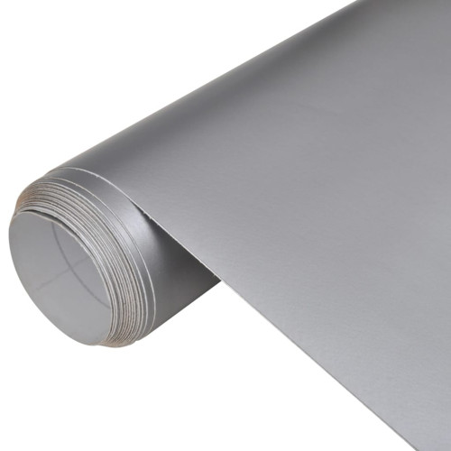 vidaXL Bilfoliering 2 st matt silver 100x150 cm