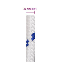 Produktbild för Båtlina vit 20 mm 25 m polypropylen