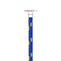 Produktbild för Båtlina blå 3 mm 100 m polypropen