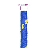 Produktbild för Båtlina blå 20 mm 25 m polypropen