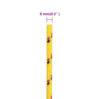 Produktbild för Båtlina gul 8 mm 100 m polypropen