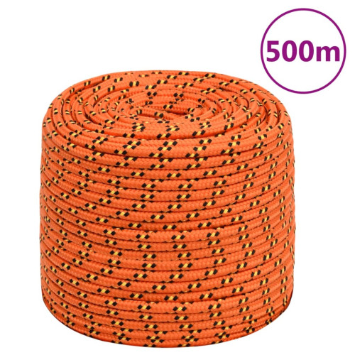 vidaXL Båtlina orange 10 mm 500 m polypropen