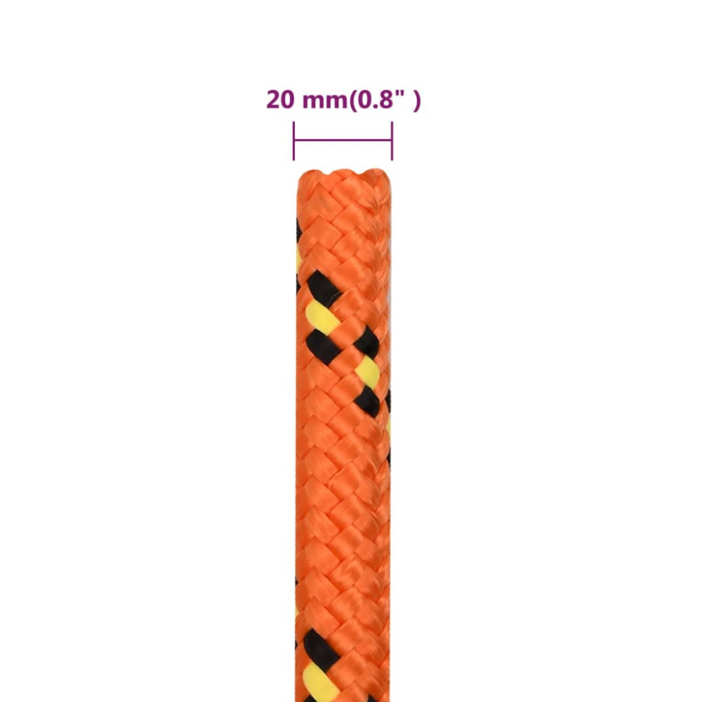 Produktbild för Båtlina orange 20 mm 25 m polypropylen