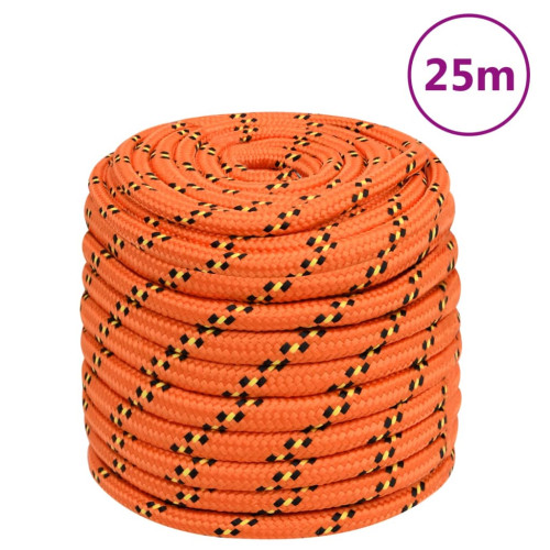 vidaXL Båtlina orange 18 mm 25 m polypropylen