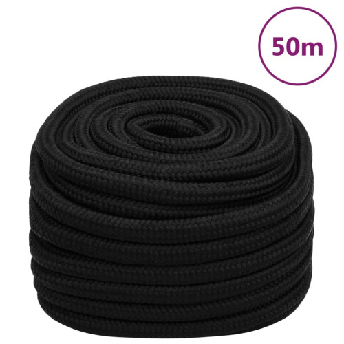 vidaXL Rep svart 25 mm 50 m polyester