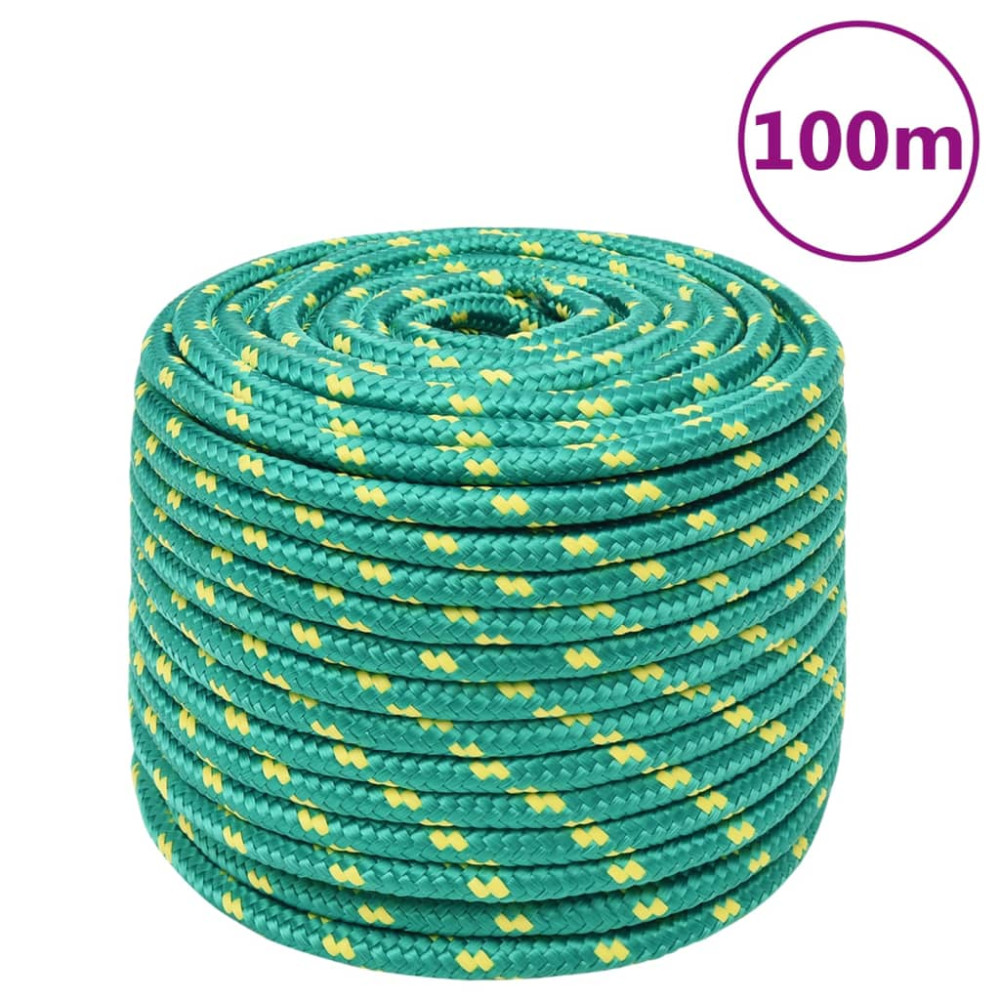 Produktbild för Båtlina grön 14 mm 100 m polypropen
